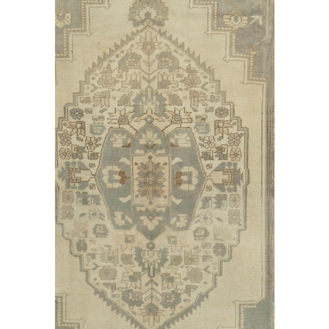 Textile Vintage Circa 1940 Turkish Oushak Tash Rug 6ft X 10ft 5in For Sale - Image 7 of 9