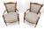 Pair of Directoire Style Acorn Finials Solid Cherry Open Arm Lounge Chairs MINT! For Sale - Image 12 of 16