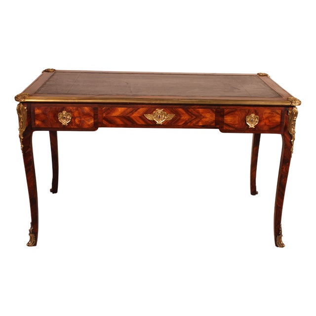 19th Century Louis XV Marquetry Desk For Sale