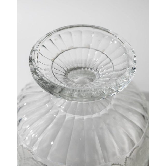 Vintage Footed Bowl in Floral Pressed Glass, 1960s For Sale - Image 10 of 12