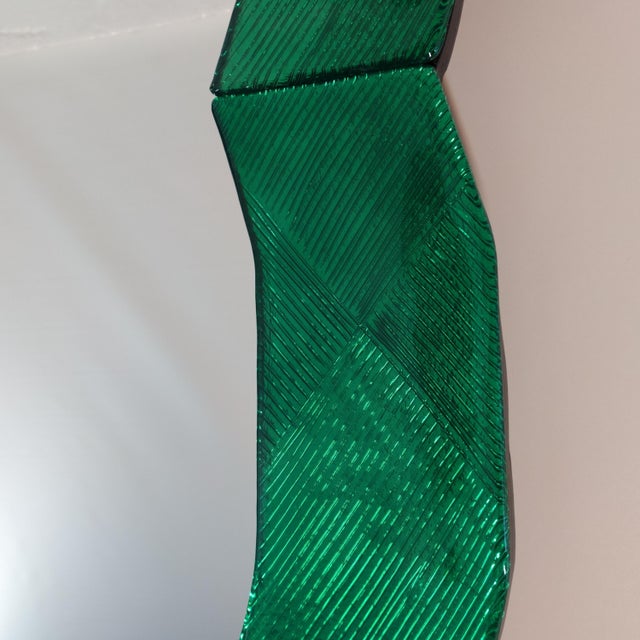 Contemporary Emerald Wave Murano Glass Mirror by Fratelli Tosi For Sale - Image 3 of 6