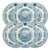 English Blue & White Transferware Pheasants Thanksgiving Dinner Plates - Set of 6 For Sale