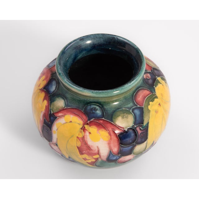 Vintage William Moorcroft Leaf and Berry Pattern Art Pottery Cabinet Vase Arts & Crafts For Sale - Image 14 of 14
