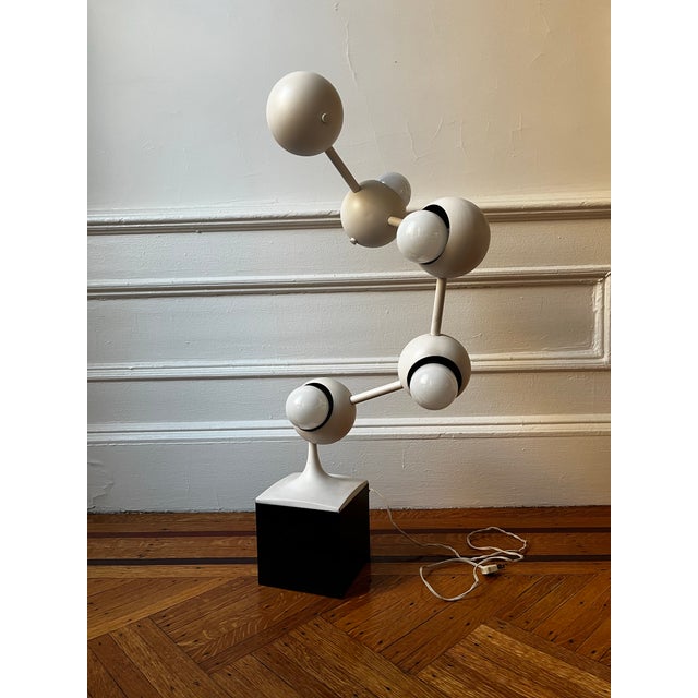 1970s Sculptural Eyeball Atom Lamp in White For Sale In New York - Image 6 of 8