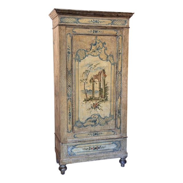 19th Century Venetian Painted Armoire For Sale