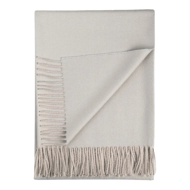 Baby Alpaca Throw in Gray Dove For Sale