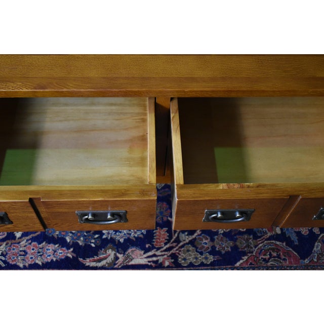 Brown Mission 8 Drawer Coffee Table - Michaels Cherry For Sale - Image 8 of 17