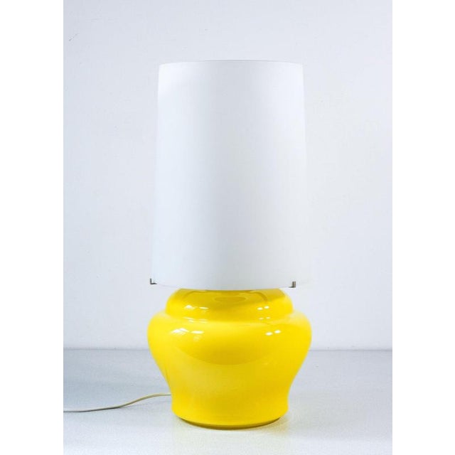Murano blown glass table lamp, with two lights. Italy, 1970s origin italy period 1970s materials double-layer blown murano...