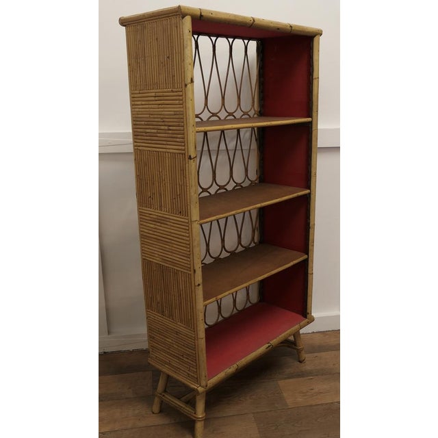 Bamboo Bookcase Room Divider, 1960s For Sale - Image 4 of 8