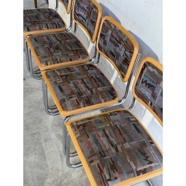 Late 20th Century Set of 4 Vintage in Style of Marcel Breuer Cesca Style Cantilever Dining Chairs, Italy For Sale - Image 5 of 8