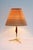 Rupert Nikoll Tripod Table Lamp Brass base with teak wood Polished brass Socket replaced Shade has likely been replaced...