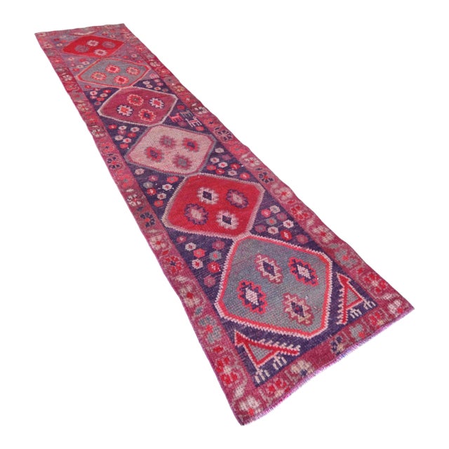 1960s Turkish Runner-2′6″ × 10′1″ For Sale