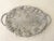 Late 20th Century Lenox Grape Weave Pewter Color Oval Metal-wear handled Platter/Tray. The Platter/Tray measures 22.25...