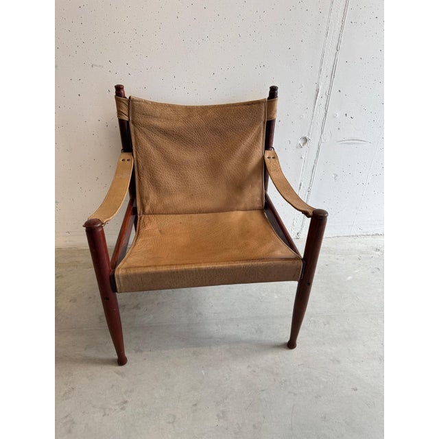 Seltener Safari Chair by Erik Wørts for Niels Eilersen, 1960s For Sale - Image 11 of 11