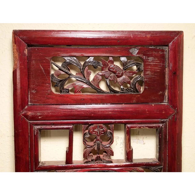 Antique Chinese Screen Panels 3582 Cunninghamia Wood, 1800-1849 - Set of 2 For Sale - Image 10 of 11
