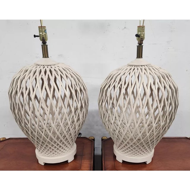 Morris Greenspan Morris Greenspan Table Lamps Pair For Sale - Image 4 of 7