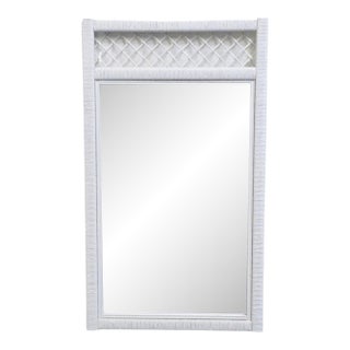 Lexington / Henry Link Country Cottage Style 26" White Wicker Mirror 299-477-202 For Sale