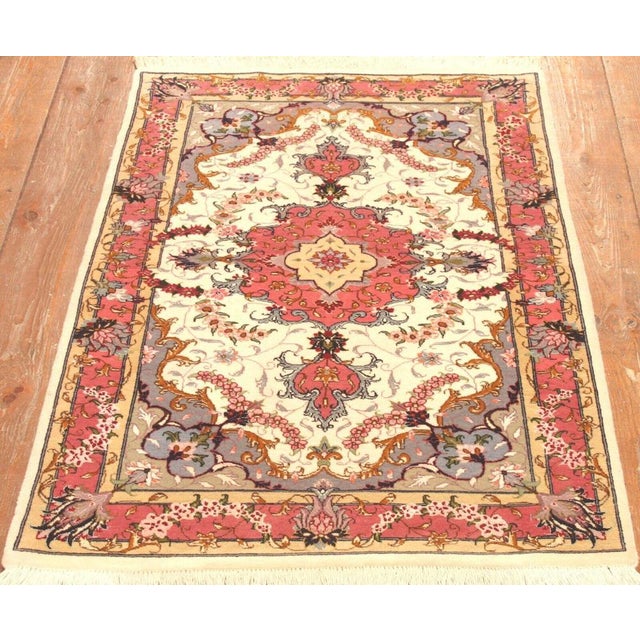Hand-Knotted Middle Eastern Rug For Sale - Image 4 of 8