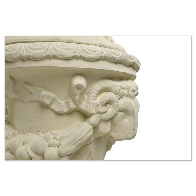 Decorative Urn in White Terracotta For Sale - Image 4 of 9