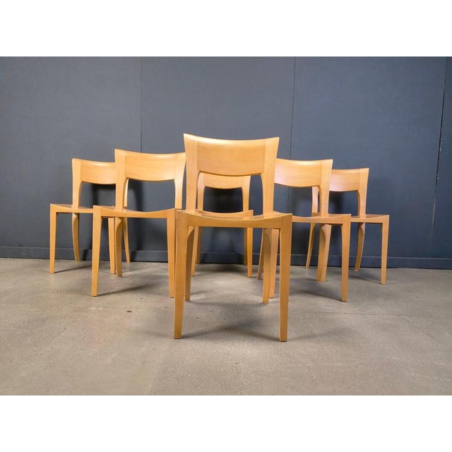 Vintage Oak Dining Chairs, Belgium, 1980s, Set of 6 For Sale - Image 12 of 16