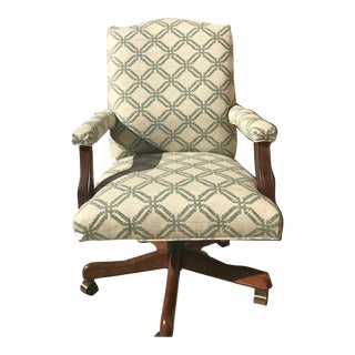 Sage & Ivory Upholstered Executive Office Chair For Sale