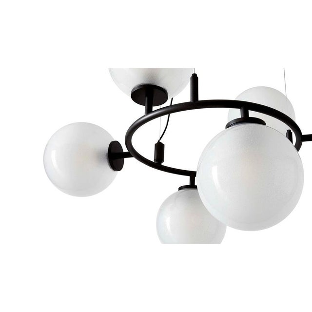 Modern Constellation Chandelier in Black Metal & Glass from Cassina For Sale - Image 3 of 13
