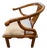 Vintage Schnadig James Mont Style Horseshoe Chair - Mid Century Chinoiserie For Sale