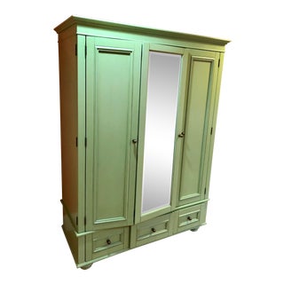Pottery Barn Green Bedroom Armoire For Sale