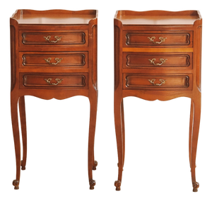 Vintage Louis XV Style Bedside Tables, Set of 2