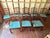 Vintage Georgian Chippendale Style Bowl Back High Ladder Back Dining Chairs. Set of 8 . Solid wood frame, made in...