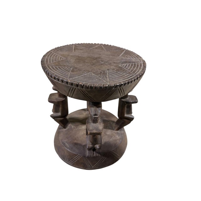 1980s Vintage African Dogon Tribe Milk Stool, Mali 10" H For Sale - Image 5 of 7