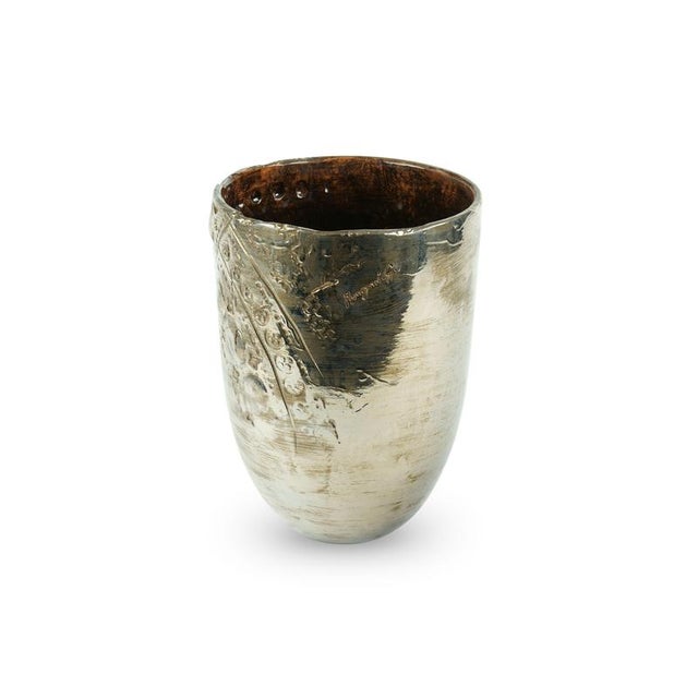 Platinum Luster Viel Vase by Deblona For Sale - Image 4 of 9