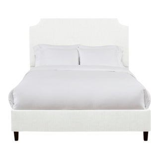 Reagan California King Bedframe, Ivory Linen For Sale