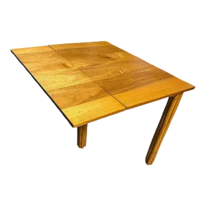 1950s Ratten 3 Gate Leg Drop Leaf Sewing Table W/ Mahogany Top