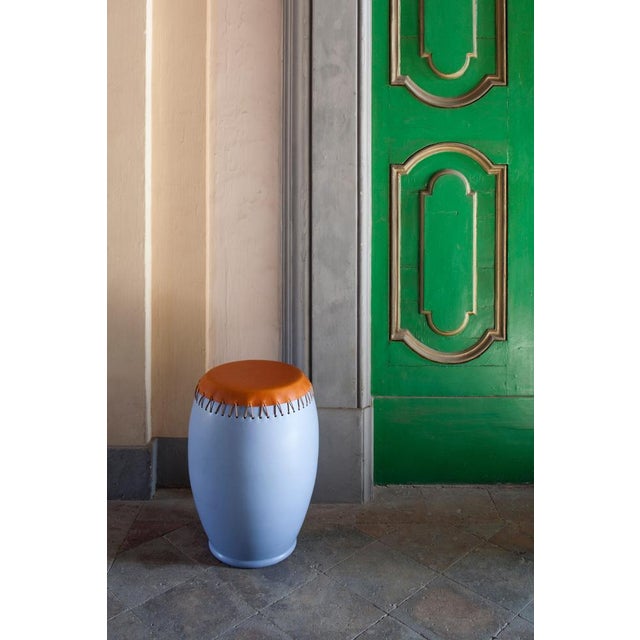 Leather Side Table by Nestor Perkal For Sale - Image 14 of 16