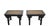 Pair of Rattan Top Side Tables For Sale