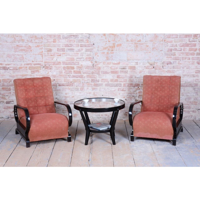 Set of Art Deco Reclining Armchairs attributed to Halabala for Up Závody, Czech, 1920s For Sale - Image 13 of 16