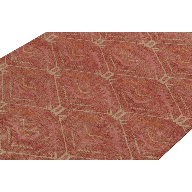 Rug & Kilim Rug & Kilim’s Distressed Ave Rug in Dark Red, 6x9 For Sale - Image 4 of 8
