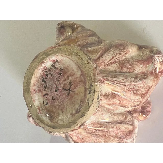 Gold Hollywood Regency Vide Poche Pink color Ceramic Ashtray, Italy, 1960s For Sale - Image 8 of 9