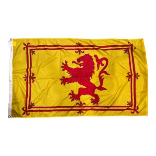 Late 20th Century Vintage Scotland Rampant Lion Nylon Flag For Sale