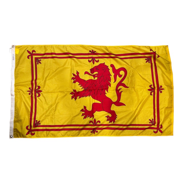 Late 20th Century Vintage Scotland Rampant Lion Nylon Flag For Sale