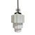 Art Deco 1930s Art Deco Chrome Streamline Pendant Light W/ Stepped Milk Glass Skyscraper Shade For Sale - Image 3 of 6