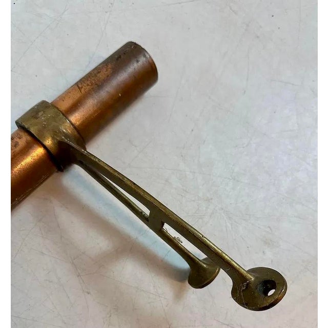Industrial Vintage Copper & Brass Foot Rail For Sale - Image 3 of 7
