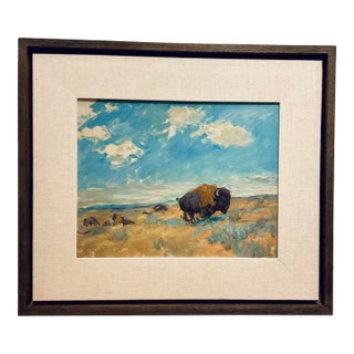 Revelation Rustic Framed Buffalo Giclee For Sale