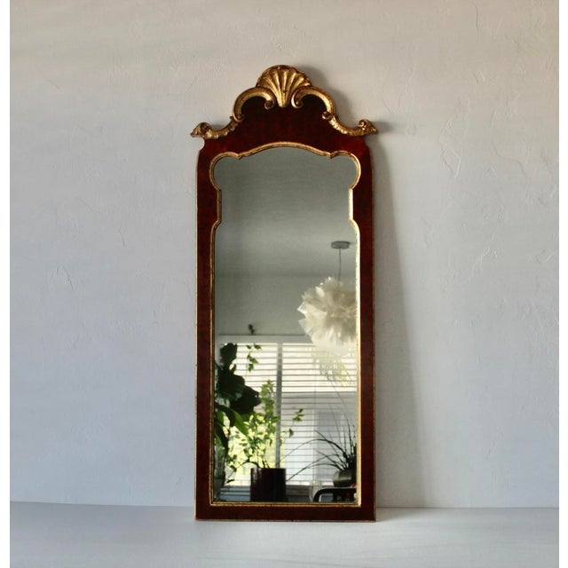 Vintage Italian La Barge Burl-Wood Gilded Wall Mirror For Sale - Image 18 of 18