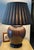 Chocolate 19th Century Japanese Ceramic Drip Glazed Chocolate Lamp With Original Silk Lamshade For Sale - Image 8 of 12