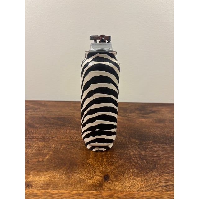 1960s 1960s Aldo Londi for Bitossi Rare Italian Zebra Glaze Ceramic Smoking Set For Sale - Image 5 of 12