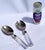 1960s Christofle Hotel Style Serving Silverplate Spoons Faceted Crystal Handle - Set of 2 For Sale - Image 9 of 12