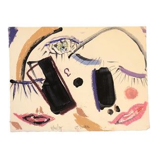 Original Contemporary Robert Cooke Abstract Double Face Pastel Drawing For Sale