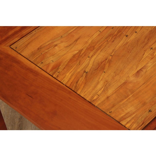 Studio Crafted Custom Quality Cherry One-Drawer Writing Desk For Sale - Image 9 of 13